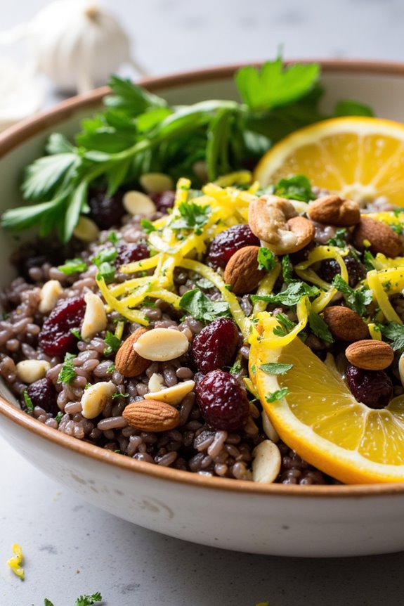 citrus herb wild rice bowl