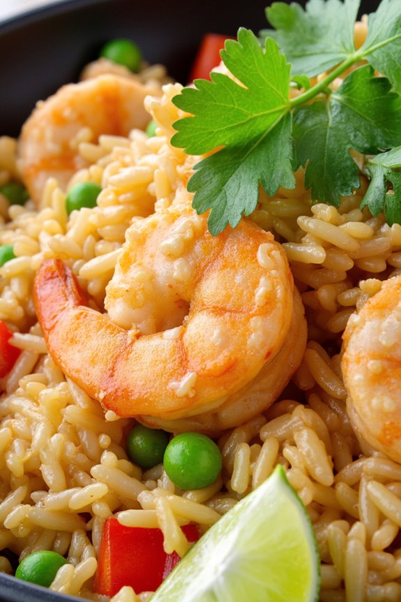 coconut infused shrimp fried rice