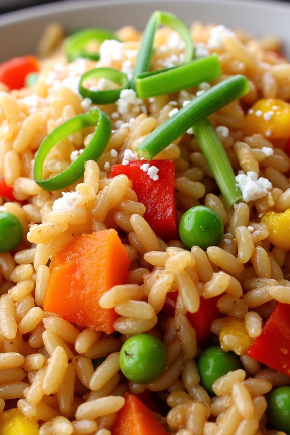 colorful vegetable fried rice