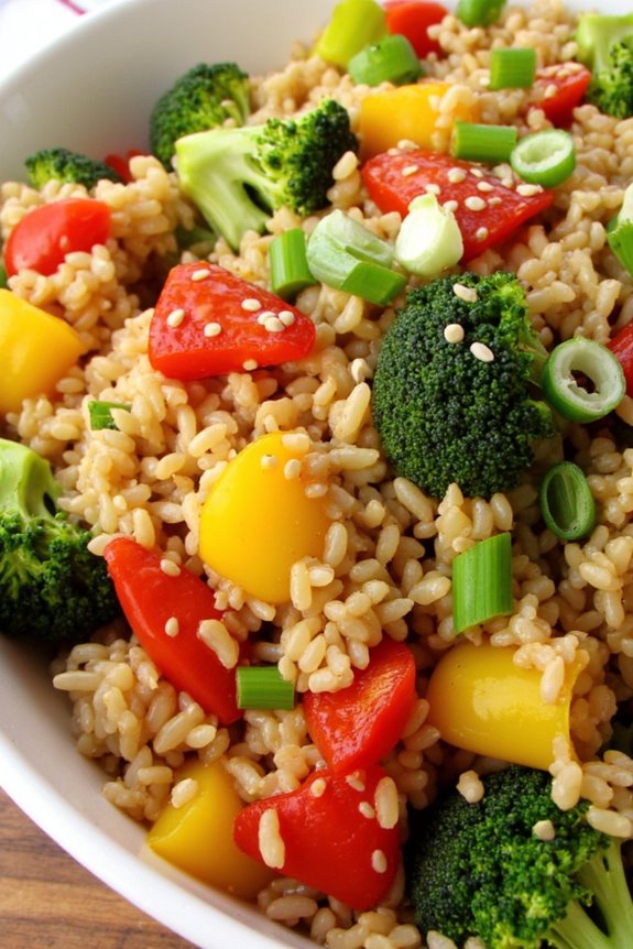 colorful vegetable fried rice
