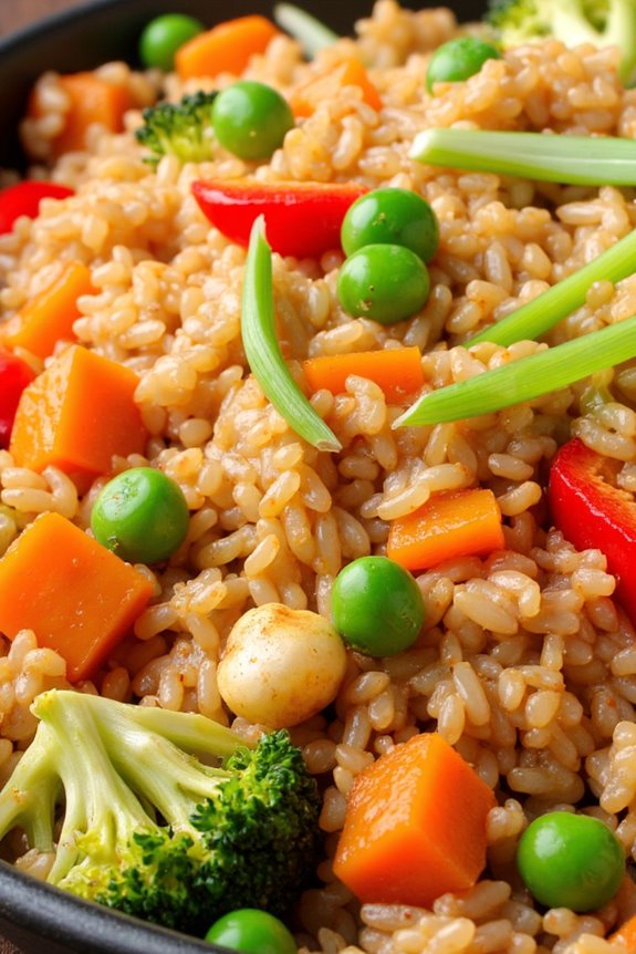 colorful vegetable fried rice