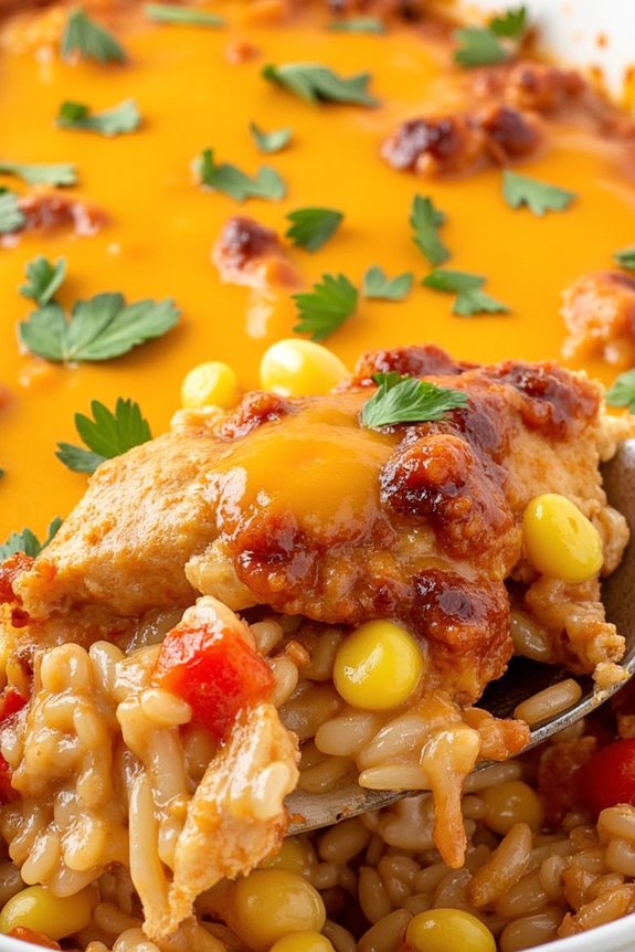 comforting bbq chicken casserole