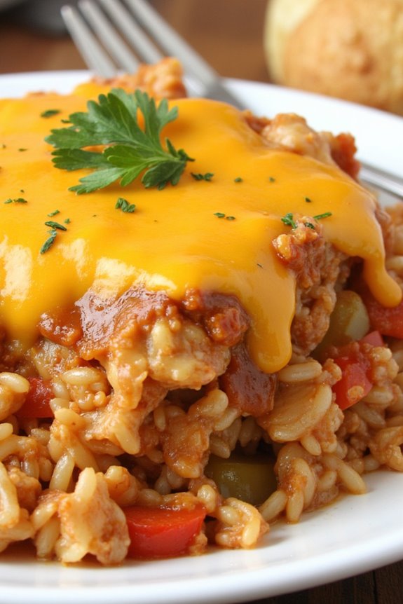 comforting bbq chicken casserole