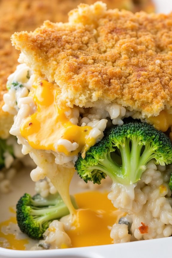 comforting broccoli rice casserole