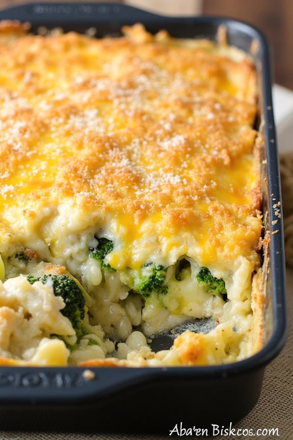 comforting cheesy broccoli casserole
