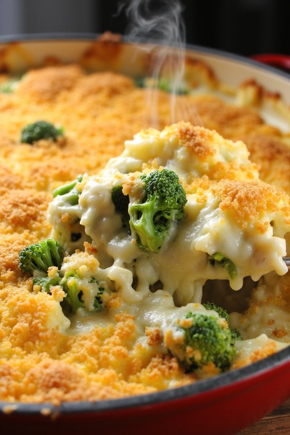 comforting cheesy broccoli casserole