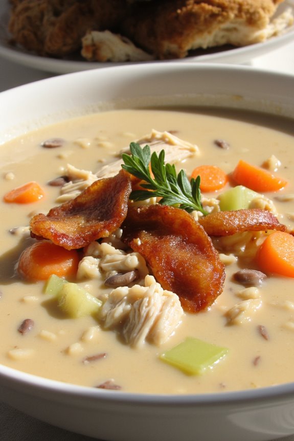 comforting chicken rice soup