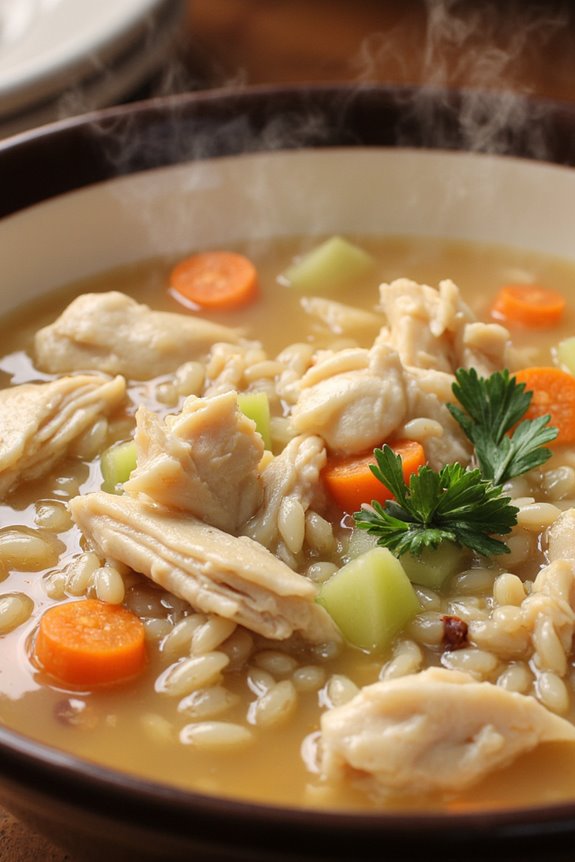 comforting chicken wild rice soup