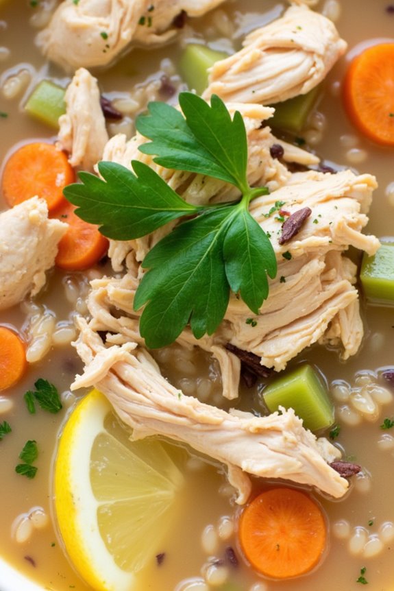 comforting lemon herb soup