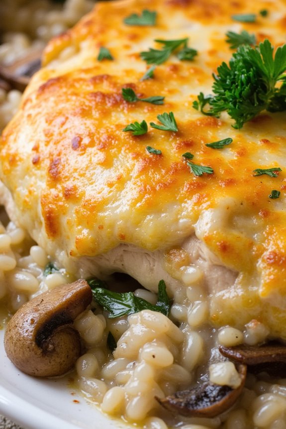 comforting mushroom herb casserole