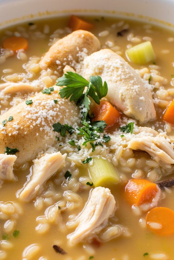 comforting slow cooked chicken soup