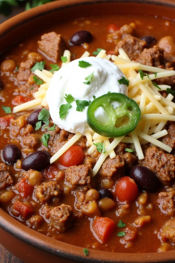 comforting slow cooker chili