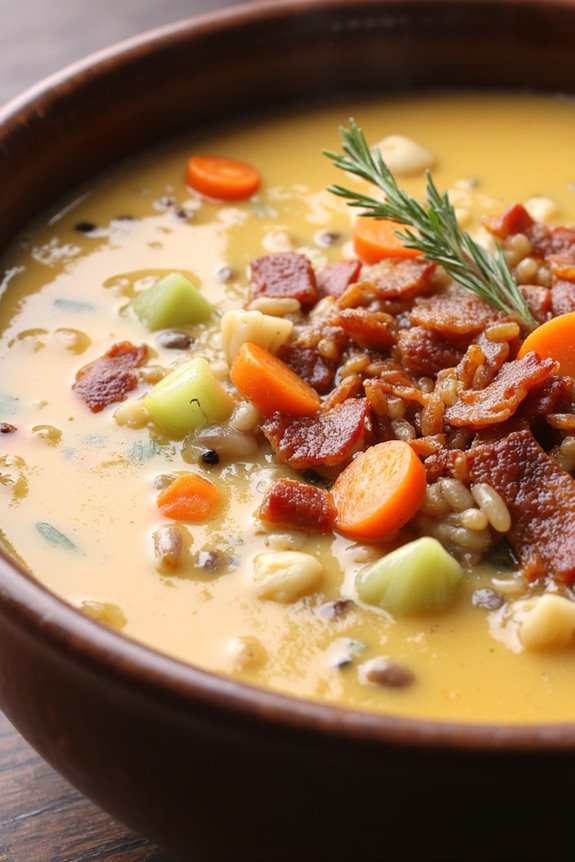 comforting smoky bacon chowder