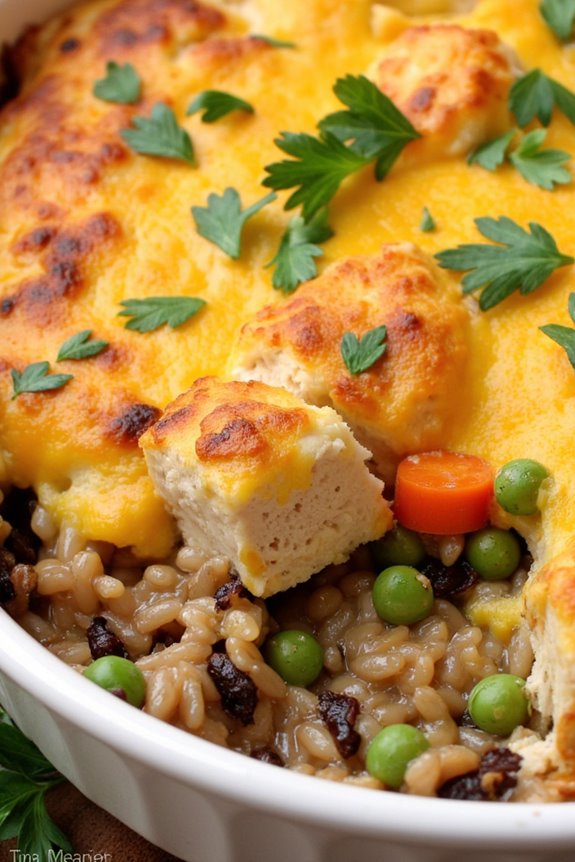 comforting wild rice bake