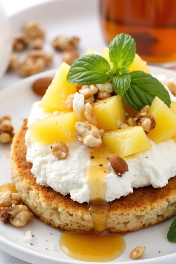 cottage cheese pineapple rice cakes