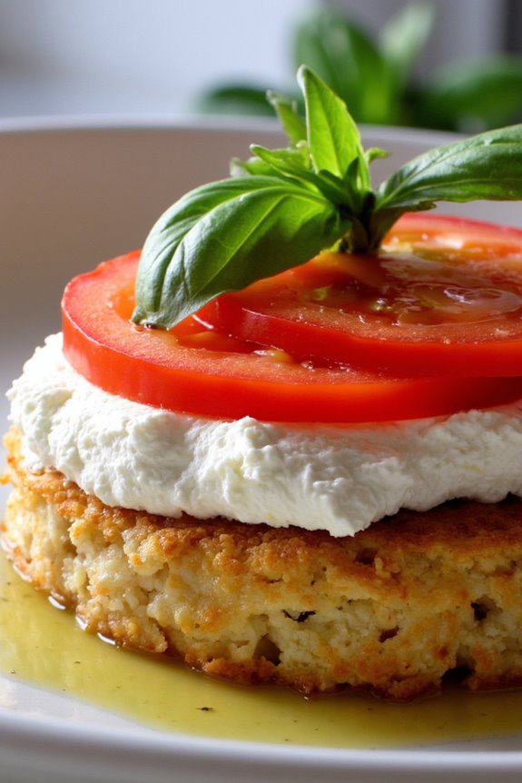 cottage cheese tomato rice cake