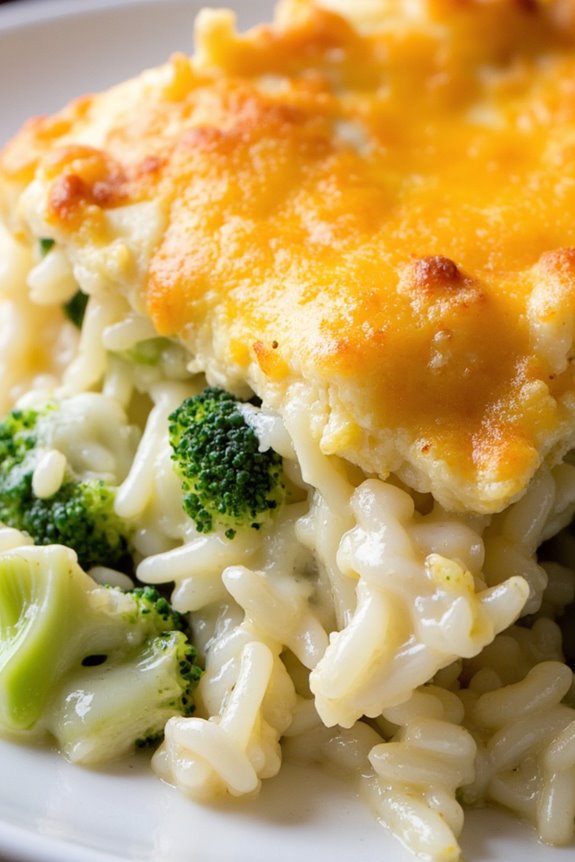 creamy broccoli rice casserole