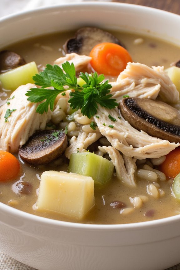 creamy chicken mushroom soup