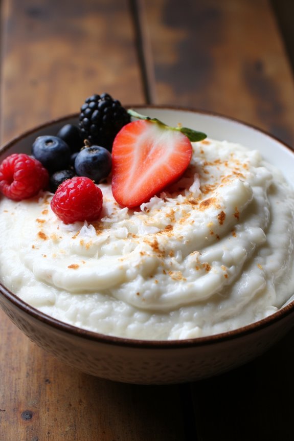 creamy coconut rice pudding