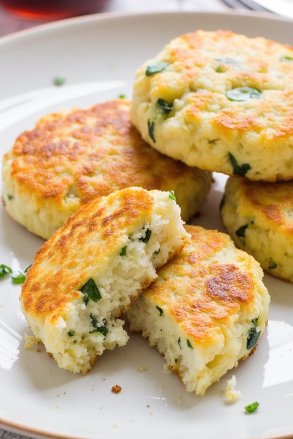creamy flavorful herb rice cakes