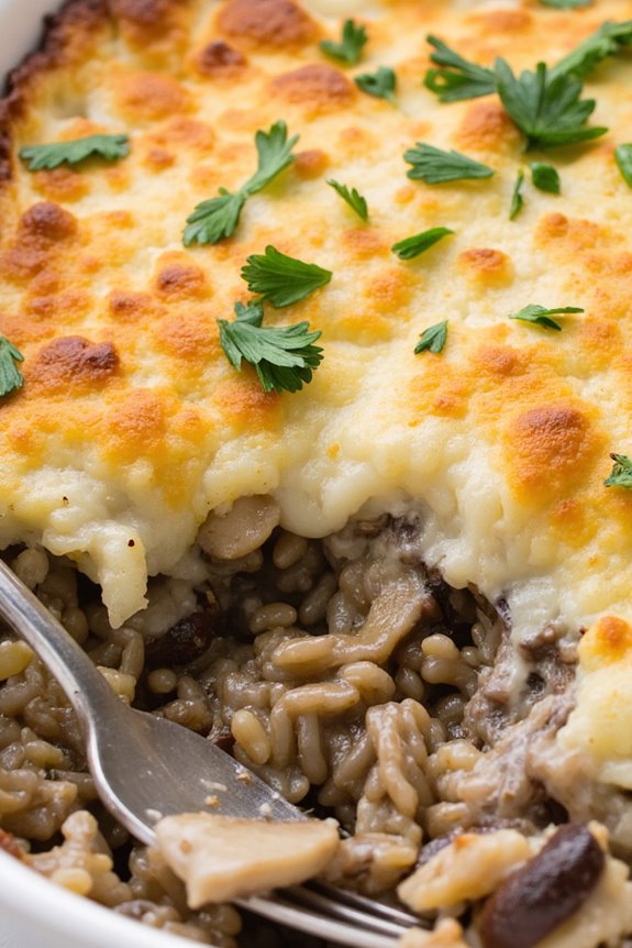 creamy gluten free mushroom casserole