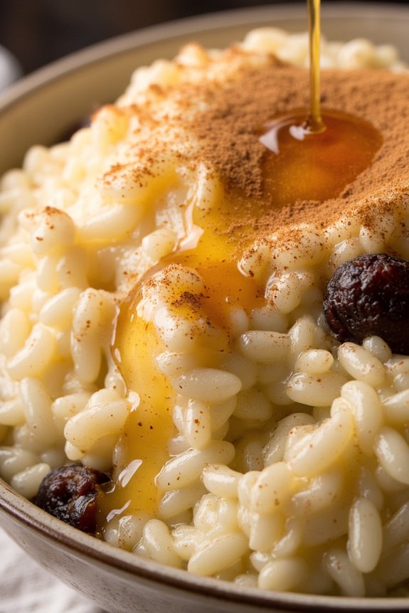 creamy maple rice pudding