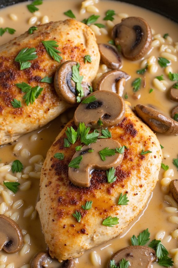 creamy mushroom chicken thighs