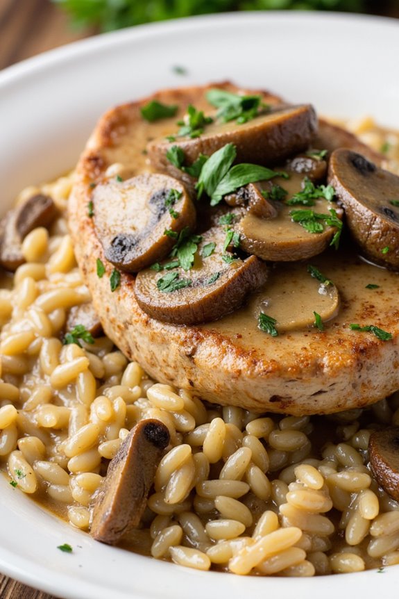 creamy mushroom pork chops
