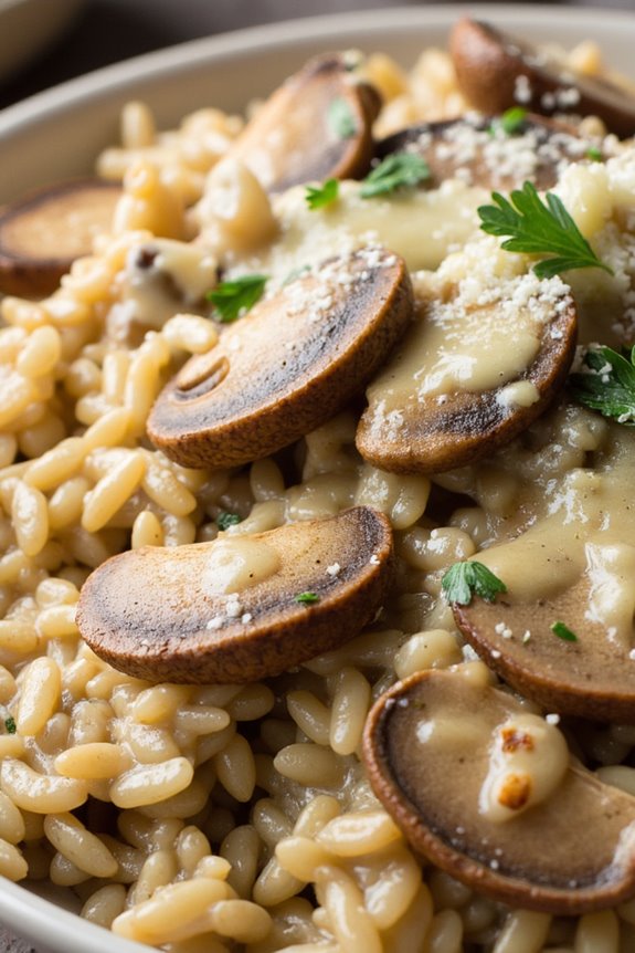 creamy mushroom wild rice casserole