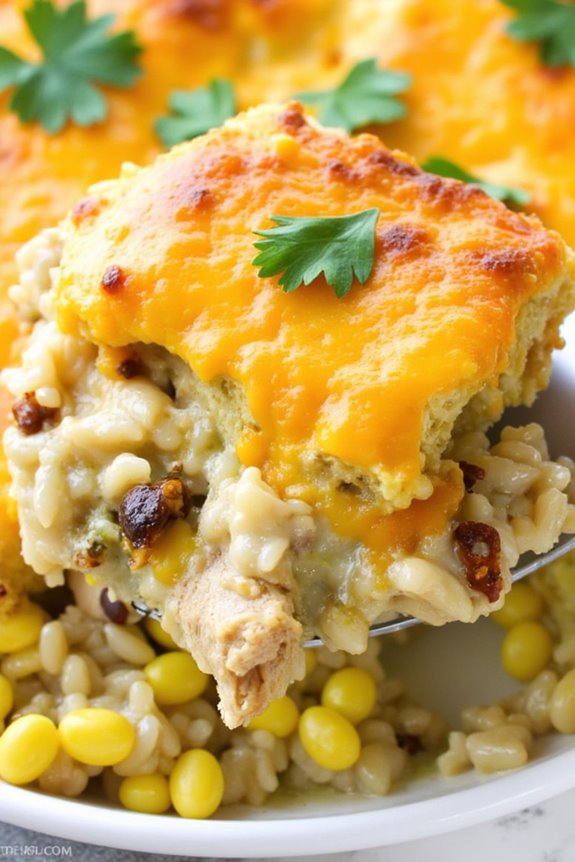 creamy salsa verde casserole