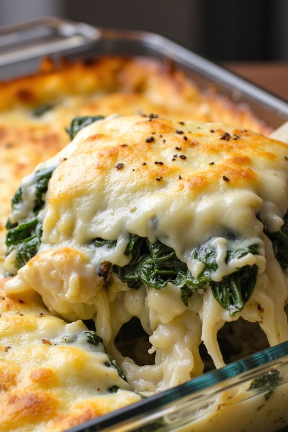 creamy spinach artichoke casserole
