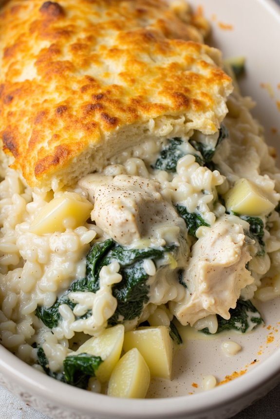 creamy spinach artichoke casserole