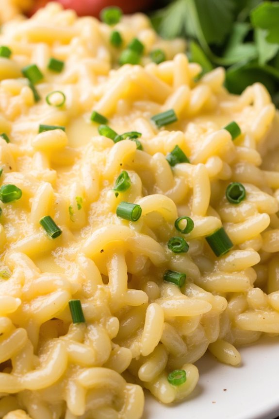 creamy swiss cheese pilaf