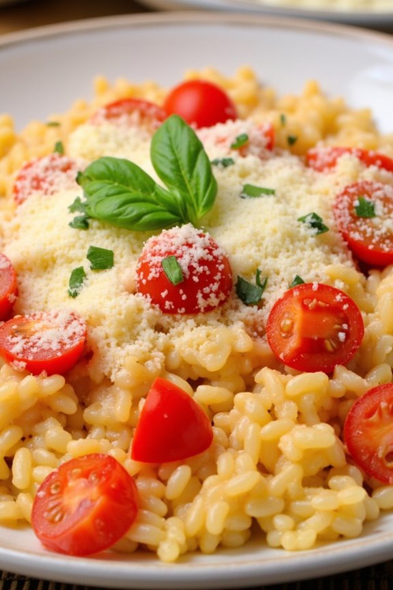 creamy tomato basil risotto
