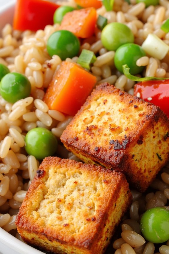 crispy tofu vegan fried rice