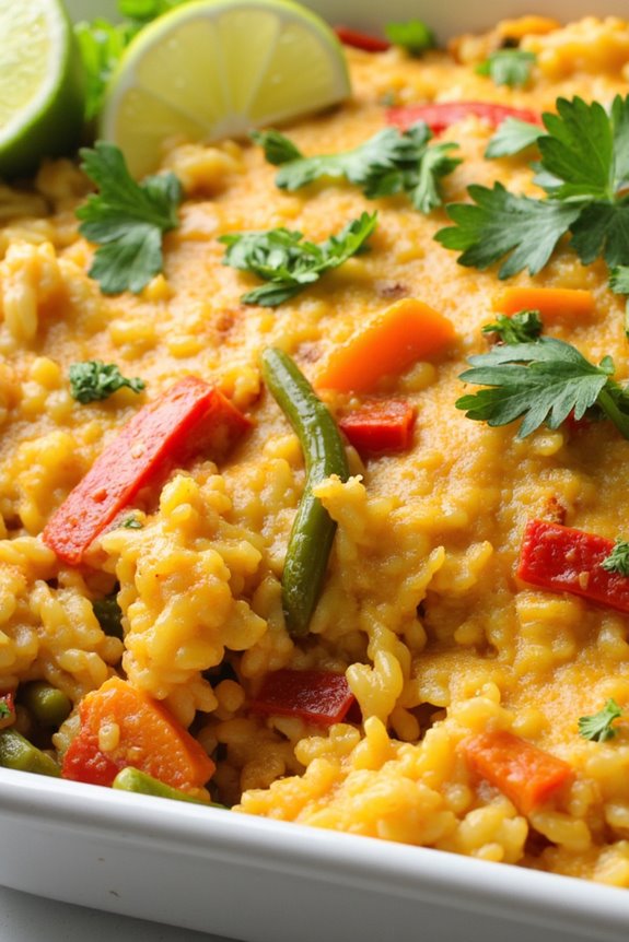 curried vegetable rice casserole