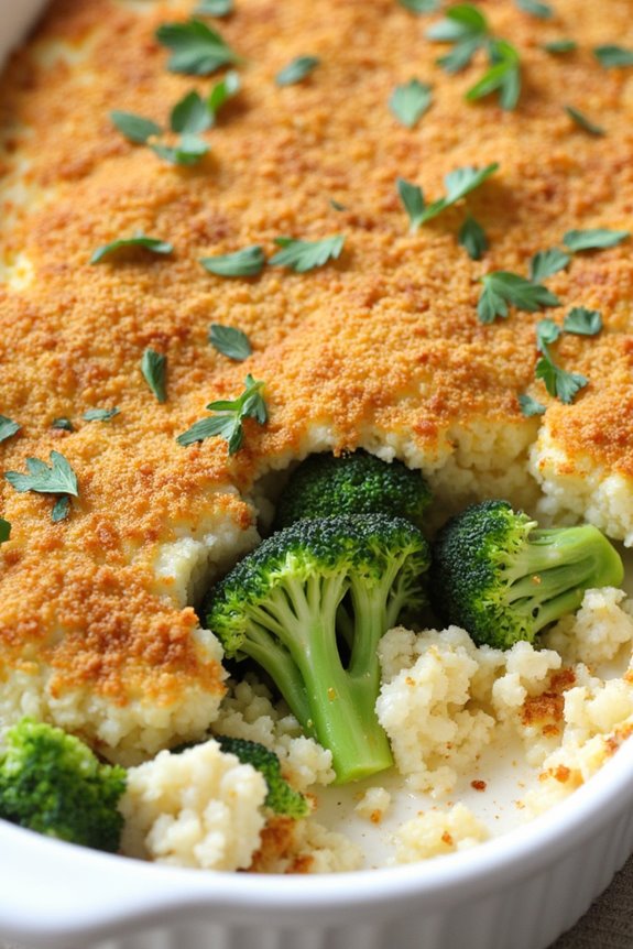 dairy free cauliflower rice gratin