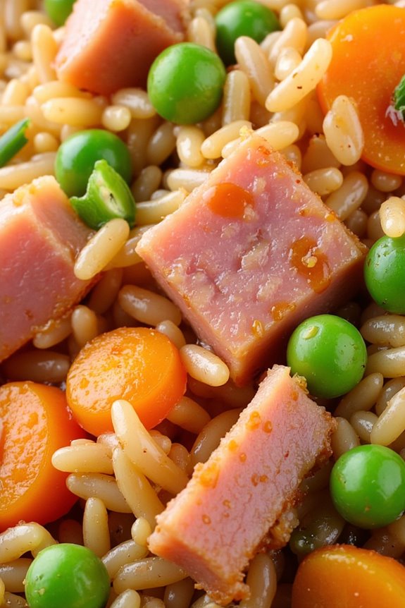 delicious homemade ham fried rice