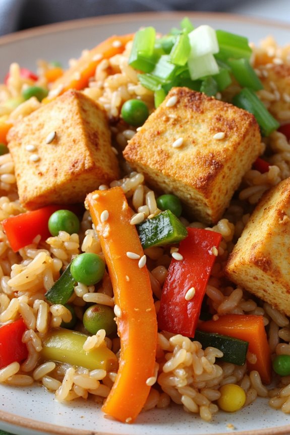 delicious vegetarian fried rice