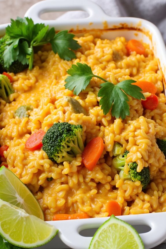 delicious vegetarian rice casserole