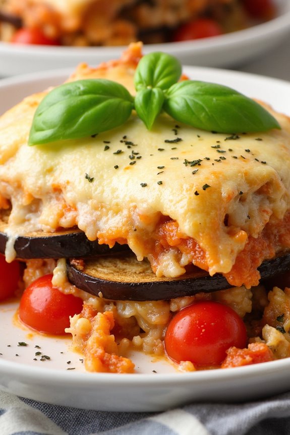 eggplant tomato rice casserole