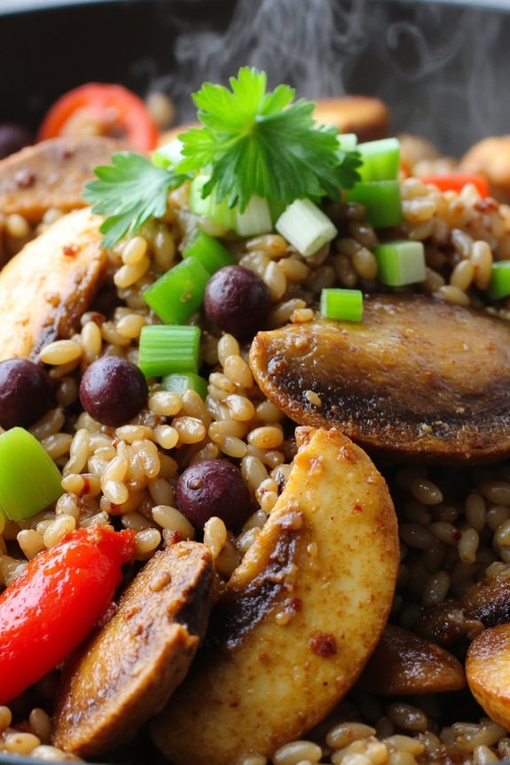 flavorful plant based dirty rice