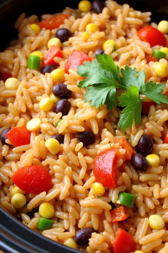 flavorful slow cooker rice