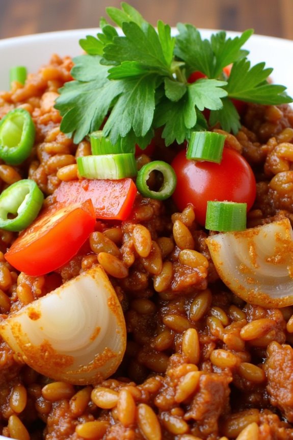 flavorful smoky rice dish