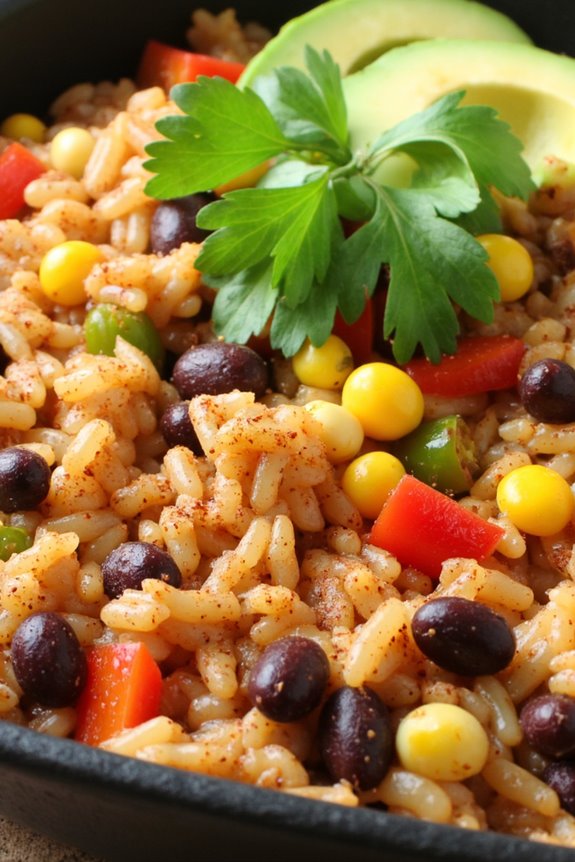 flavorful southwestern black bean casserole