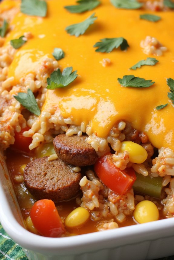 flavorful southwestern sausage casserole