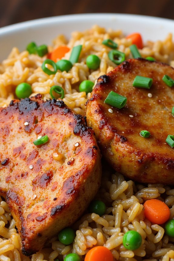 flavorful spicy pork fried rice