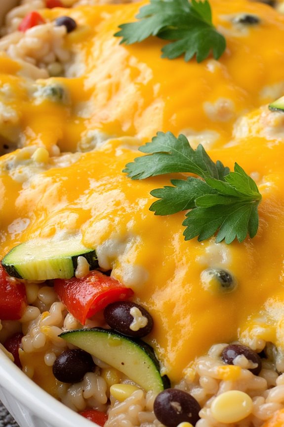 flavorful vegetarian rice casserole