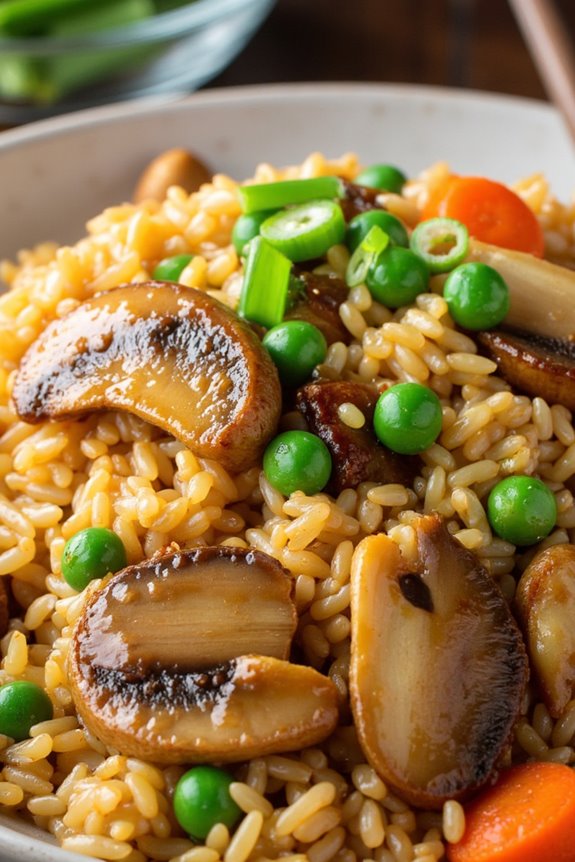 garlic butter mushroom fried rice