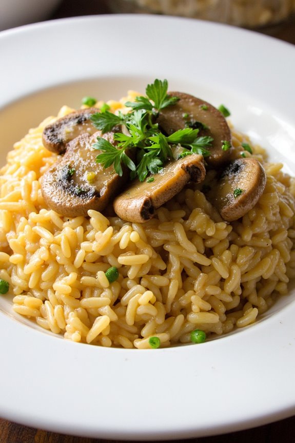 garlic butter mushroom rice